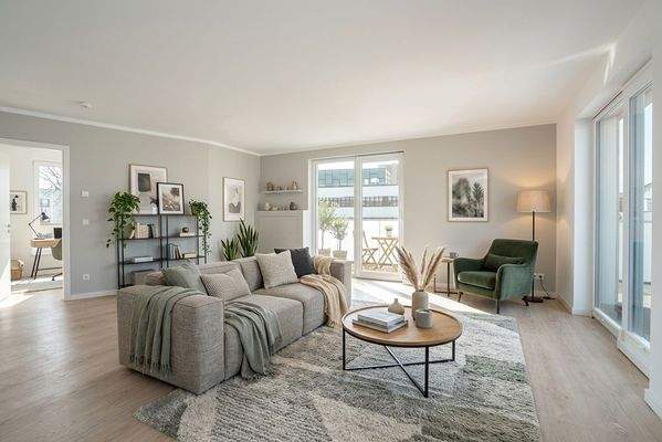 Wohnraum eingerichtet