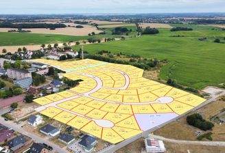 Luftbild mit Plan