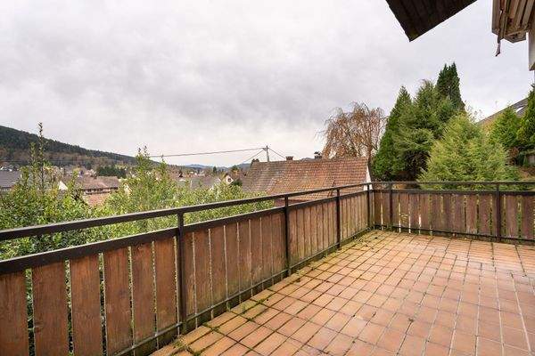 Der Süd-Balkon der mittleren Wohnung