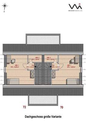 Grundriss 3 Haus Nr. 72 I 70  