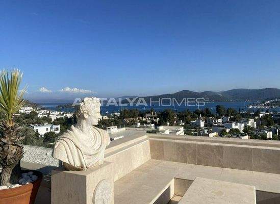 Furnished House with Sea View in Bodrum Turkbuku