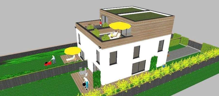 Doppelhaushälfte Musterbeispiel Ansicht 3