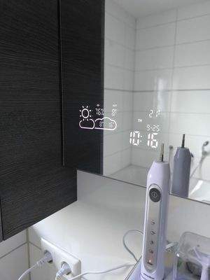 Badspiegel mit Echtzeitwetter