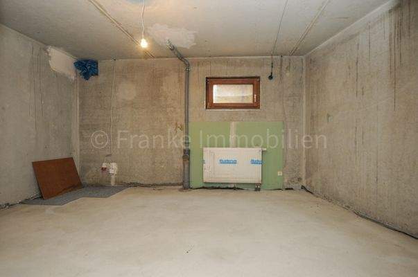 für Sauna vorbereiteter Raum im Keller