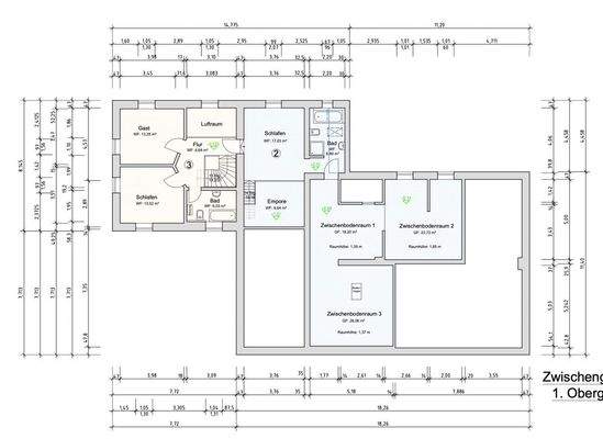 Grundriss Zwischengeschoss : Obergeschoss