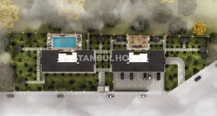 City-View Flats in a Complex with Pool and Gym in Eyupsultan Istanbul