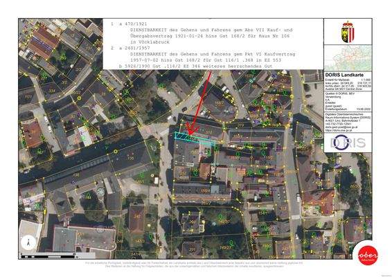 DORIS Kataster Geh- und Fahrtrecht