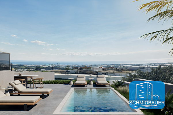 Kreta, Klima: Neues Projekt mit Swimmingpool und herrlichem Meerblick