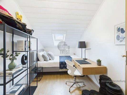 Schlafzimmer 1OG Konzeptdarstellung