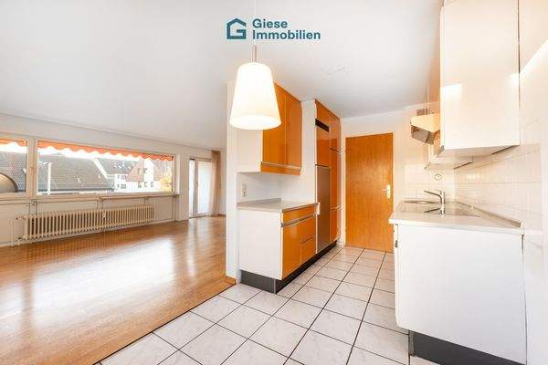 Küche Blick auf Wohnzimmer