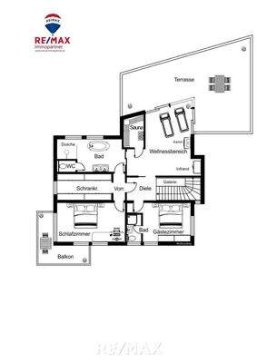 Grundriss Obergeschoß