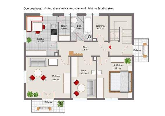 Grundriss Obergeschoss