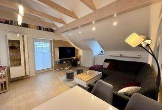 Wohnzimmer Sichtdachstuhl