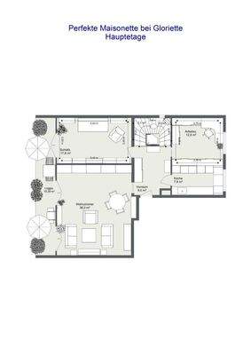 Plan 1. Etage, Eingang 2. Stock