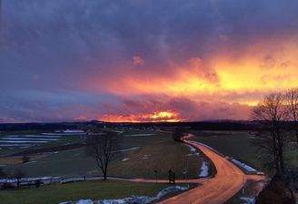Sonnenuntergang im Westen
