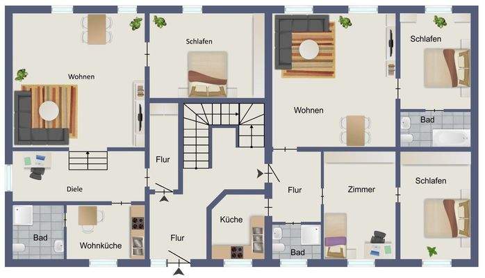 Erdgeschoss / Hochparterre