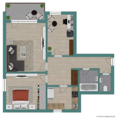 Grundriss Skizze 5. Obergeschoss