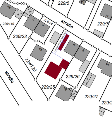 Lageplan mit Neubauvorschlag