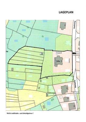 Lageplan mit erkennbarer Flurstücksaufteilung
