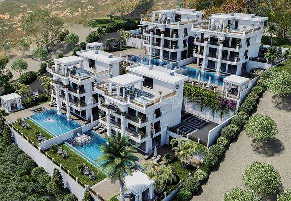 Sea and Nature-View Villas with Private Pool in in Alanya