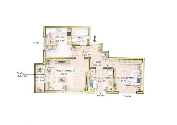 Möblierungsbeispiel