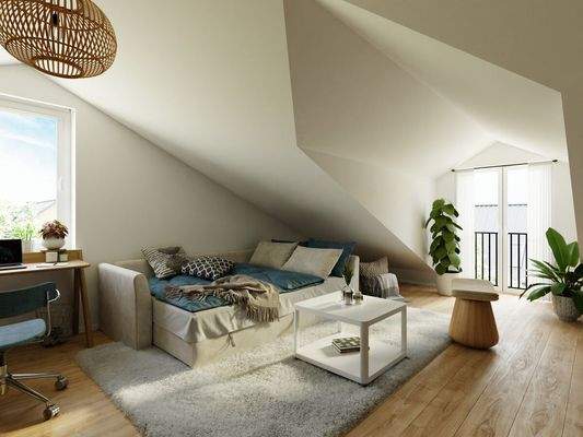Das lichtdurchflutete Dachgeschoss