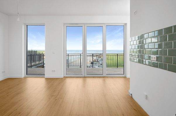 Ausblick auf Nordsee, Wohn/Eßraum