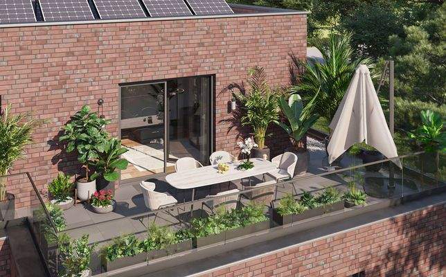 46qm Penthouse Terrasse