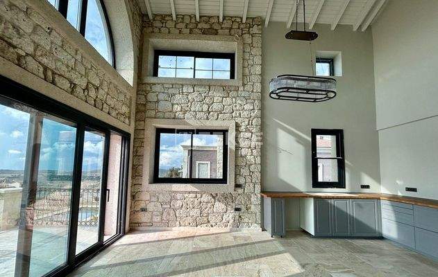 Specially Designed Stone-Coated Home with Pool in Çeşme