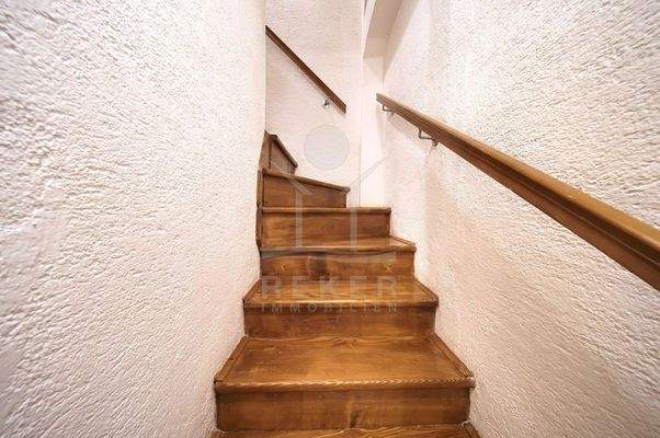 Bezaubernde Holztreppe