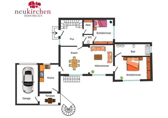 Grundriss EG - künstlerische unverbindliche Darstellung