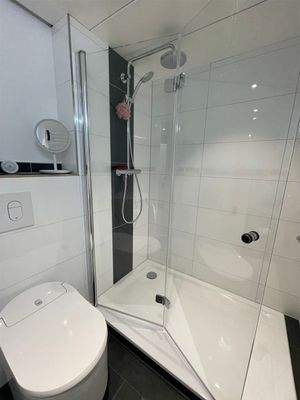 XXL-Dusche und elektrisches Bidet-WC