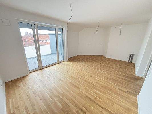 Wohnzimmer mit Küche