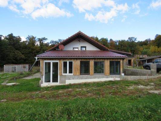 Südansicht mit Wintergarten 