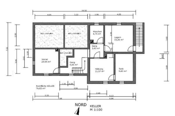 Grundriss Keller