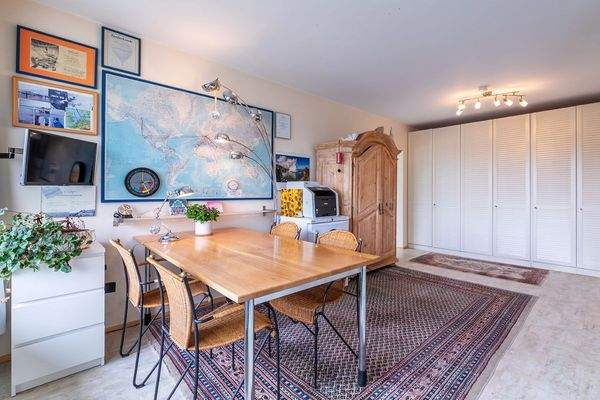 offene Küche und Esszimmer