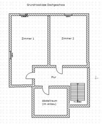 Grundrissskizze Dachgeschoss