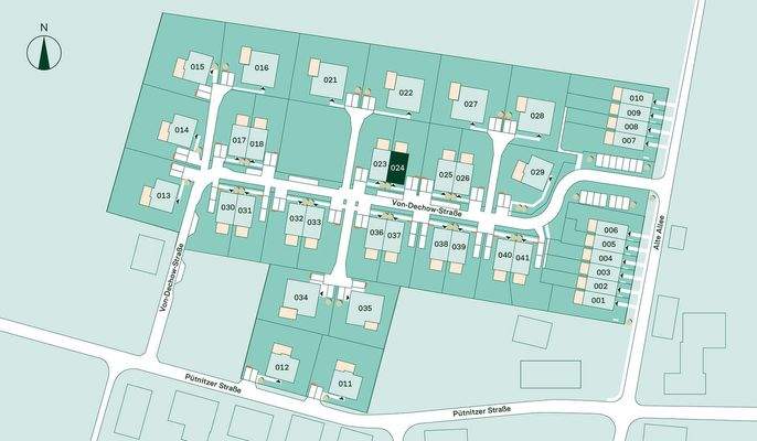 Lageplan vom Doppelhaus im Projekt Pütnitzwiese