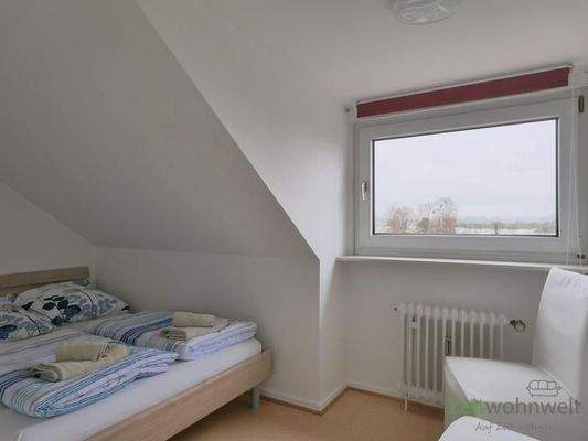 Blick ins Schlafzimmer