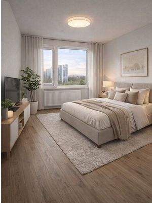 Schlafzimmer gestaged