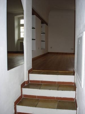 Treppe zur kleinen Küche 