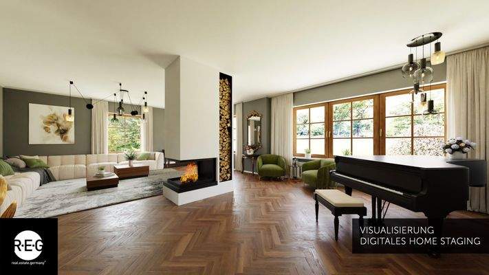 Kaminzimmer - Visualisierung 