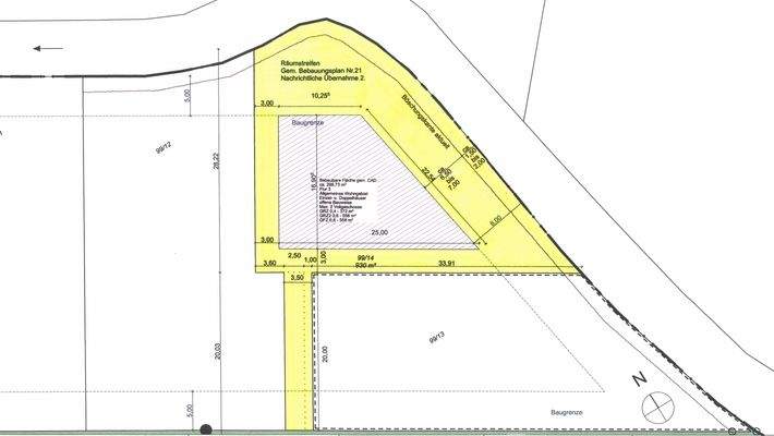 930 m² mit guter Bebaubarkeit