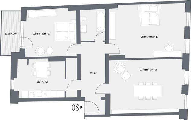 Grundriss WE08