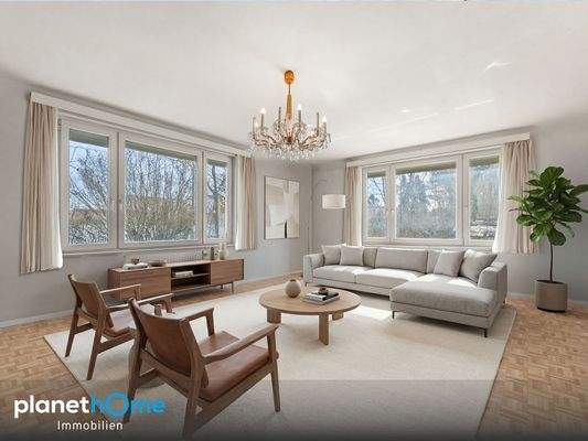 Wohnzimmer Rendering EG