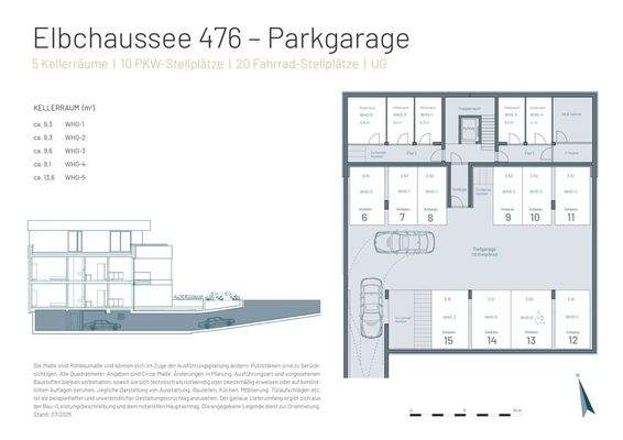Vertriebsgrundriss - Tiefgarage
