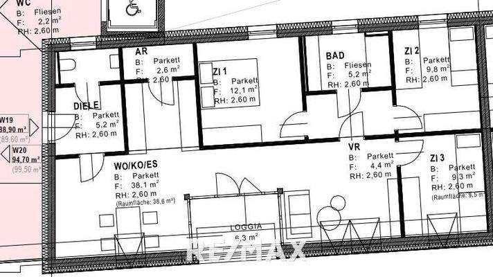Grundriss W 19/2. OG