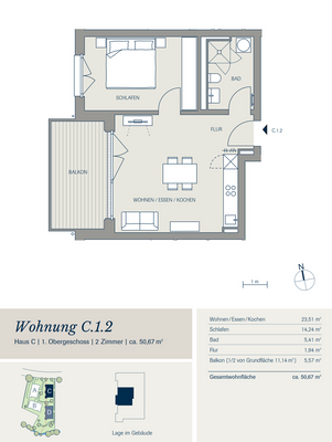 Grundriss Wohnung C  1.2