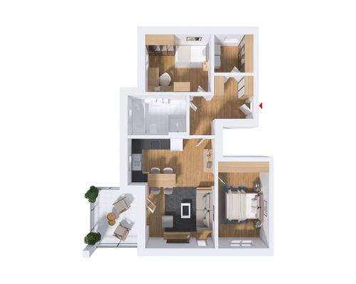 Wohnungsgrundriss (Abb. ähnlich)