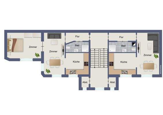 Seitenhaus 1. u. 2. OG